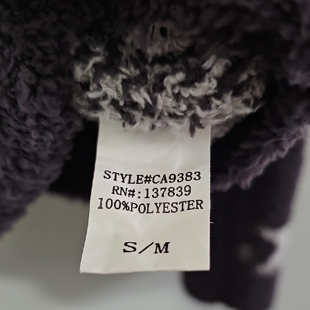 Dreamers By Debut Star Charcoal and White Cardigan Women Small/Medium Oversized - Picture 4 of 5